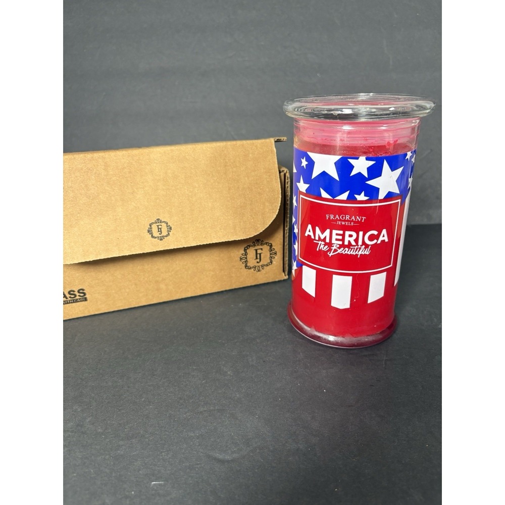 Fragrant Jewels America the Beautiful 16 oz Candle Ring Size 9 Unused